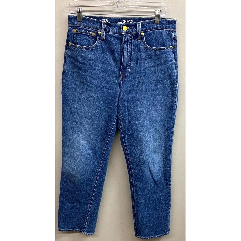 J. Crew Jeans Womens 28 Blue Medium Wash Denim Cotton Classic Fit Straight Leg